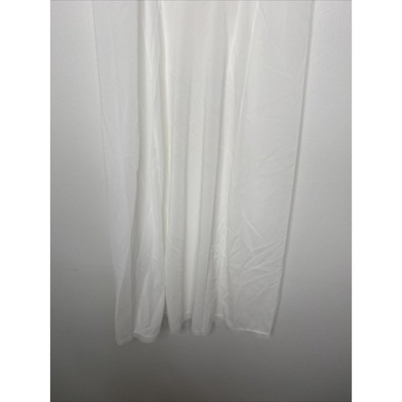 Vintage Artemis White Full Slip Embroidered Sheer Sz 34 B Tall 1950's Dress - Picture 7 of 9